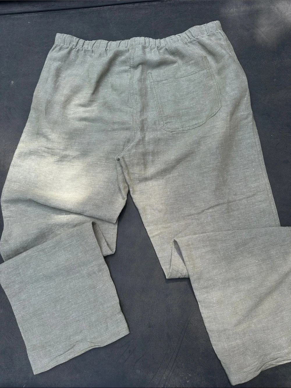 Banana Republic Olive Gray Linen-Blend Chinos
